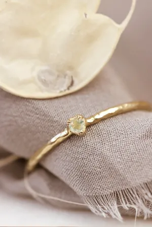 Solid Gold Dainty Moonstone Ring