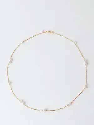 Spaced Pearl Box Chain