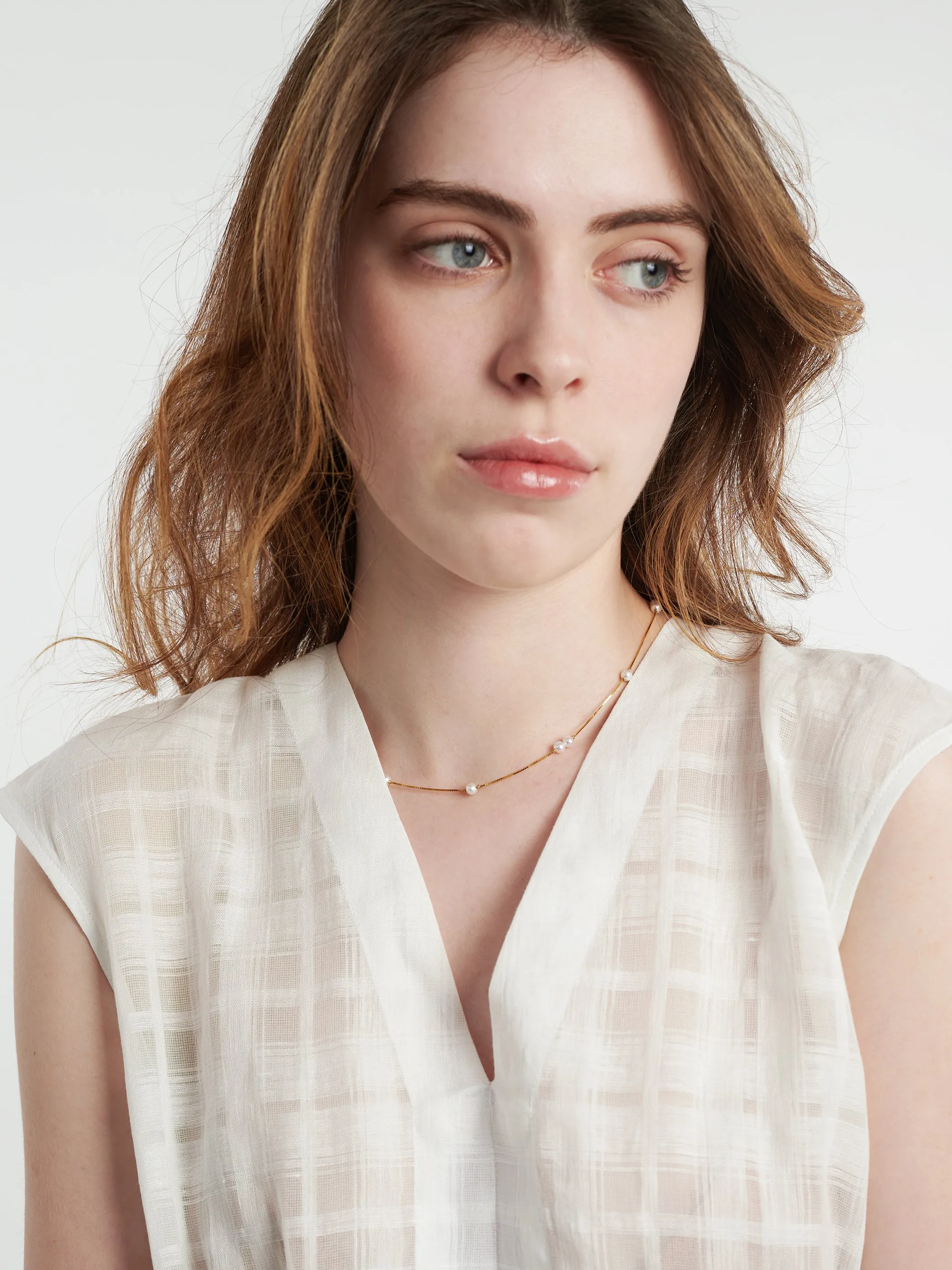 Spaced Pearl Box Chain