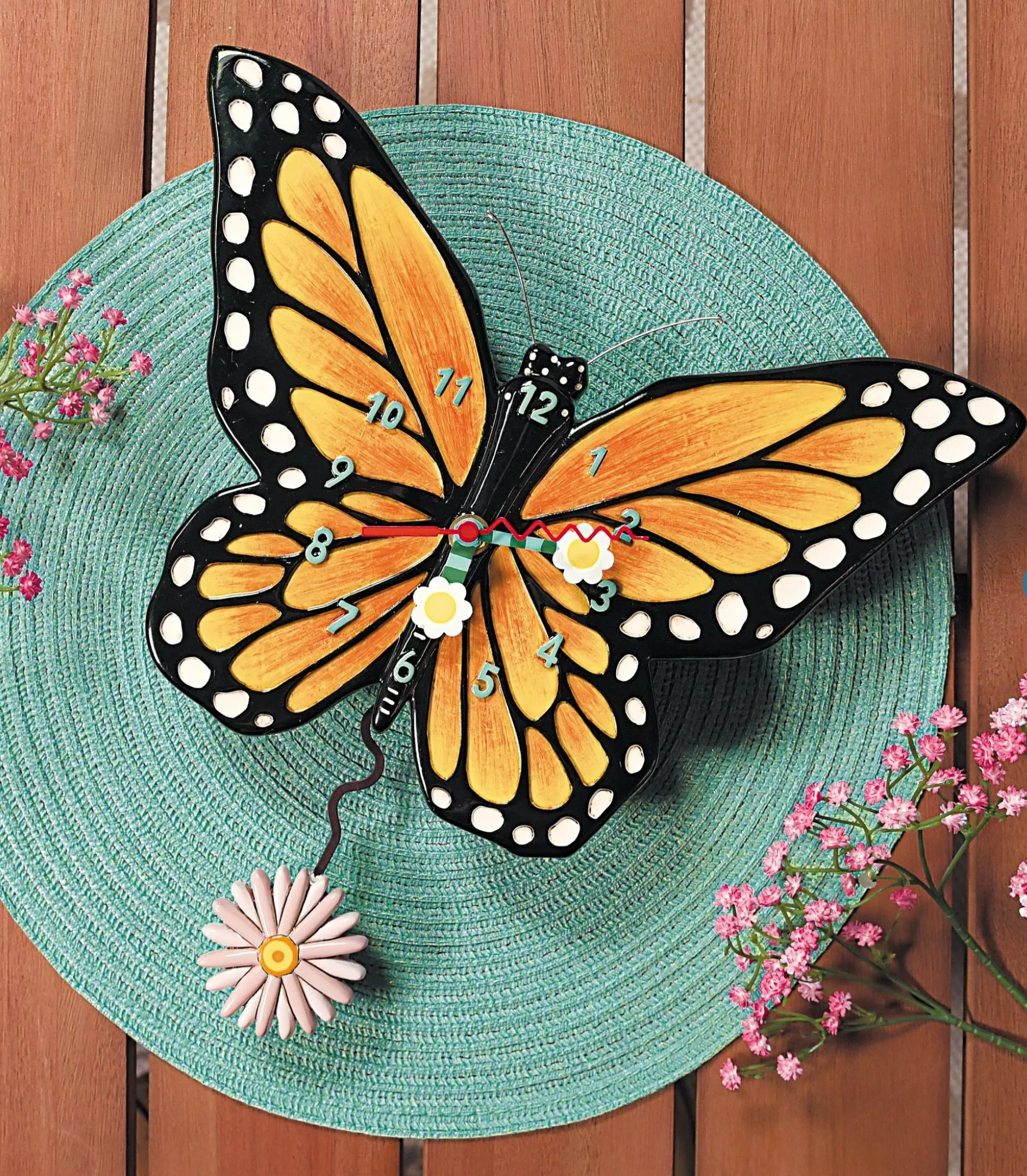 Spread Your Wings Butterfly Clock