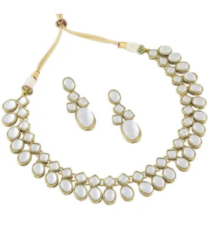 Square Oval Kundan Set