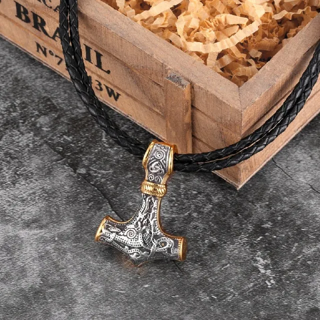 Stainless steel Thor's Hammer Chain Necklace
