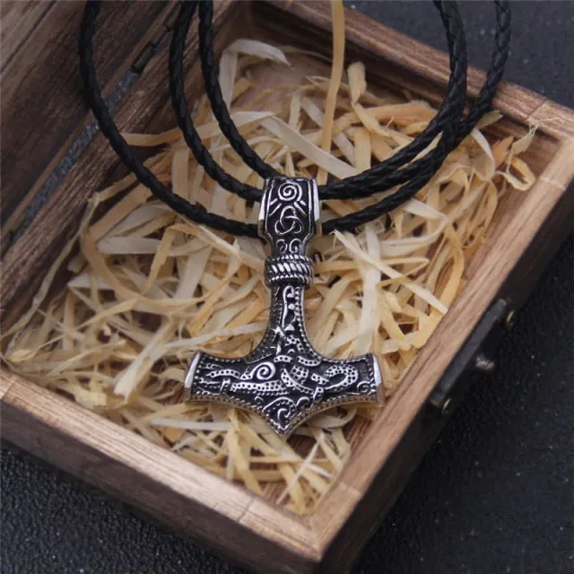 Stainless steel Thor's Hammer Chain Necklace