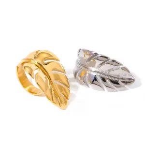 Statement Leaf Ring