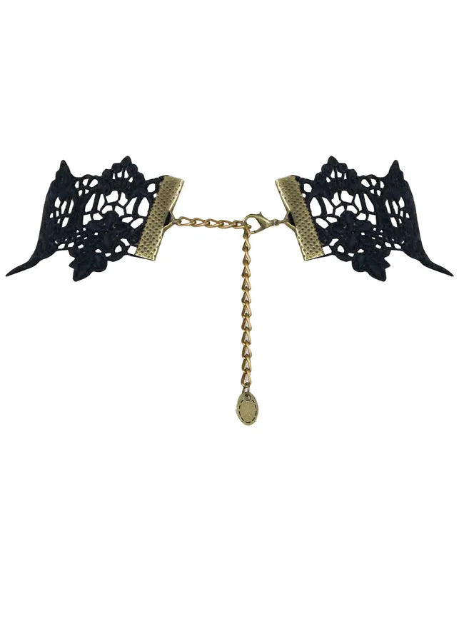Steampunk Accessories Costume Cosplay Lace Choker Beads Chain Decorative Necklace