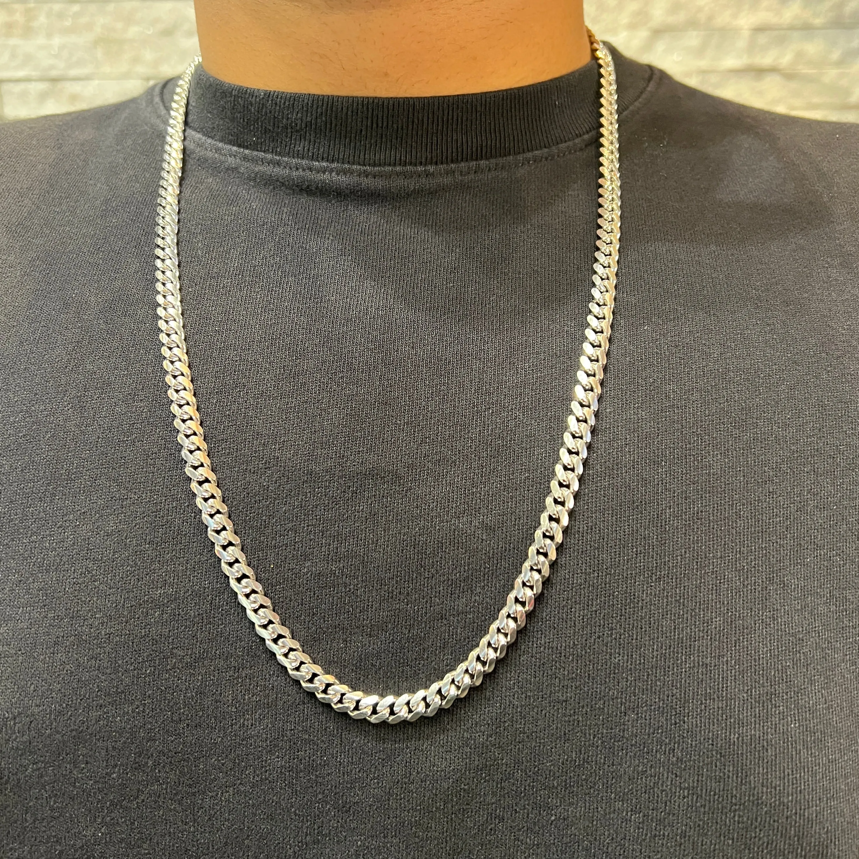 Sterling Silver (6.5mm) Miami Cuban Chains (24" - 28")