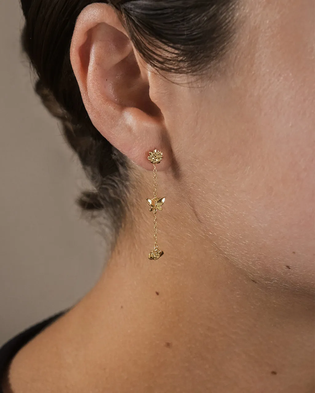 Sterling Silver Into the Garden Drop Earrings