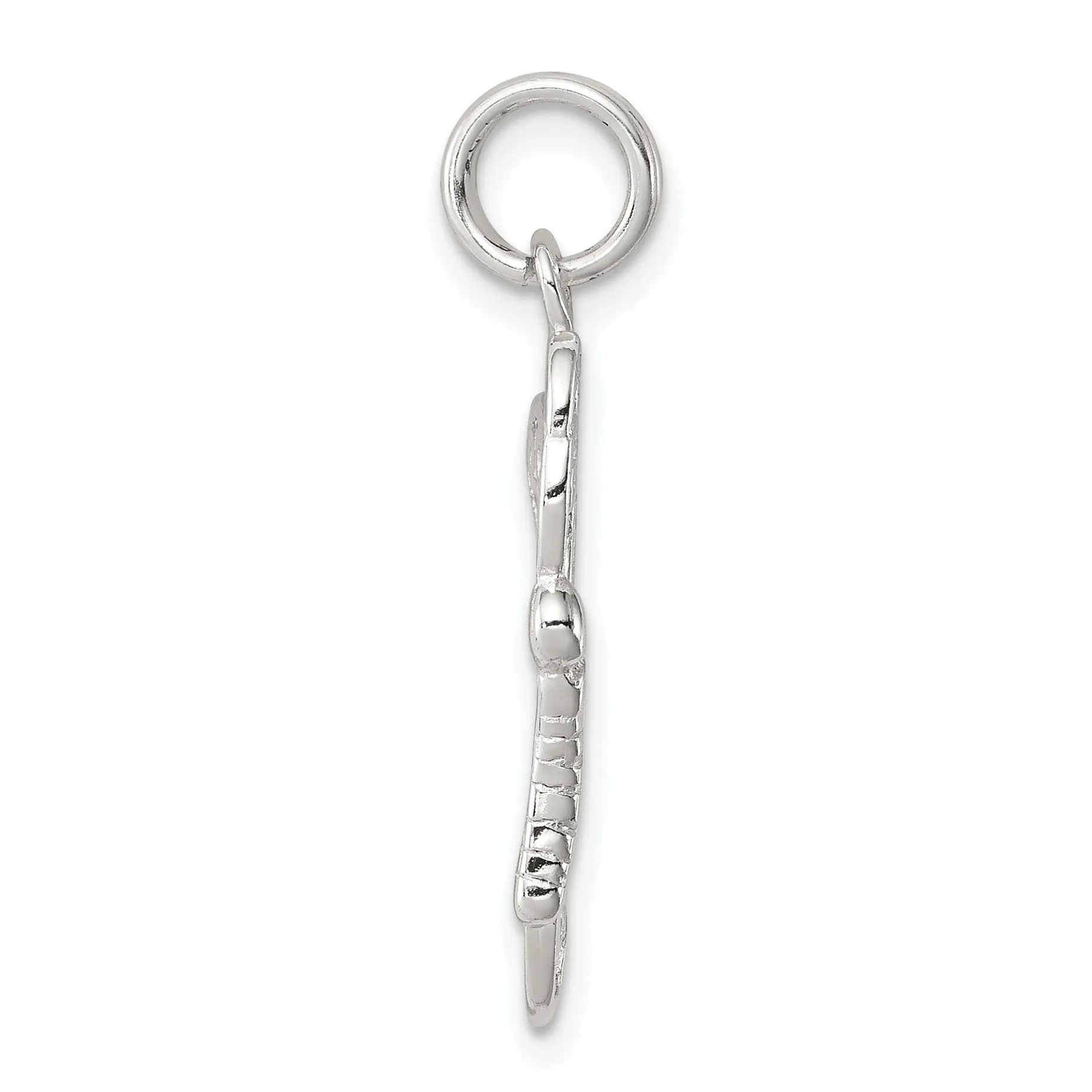 Sterling Silver Polished Finish Butterfly Charm