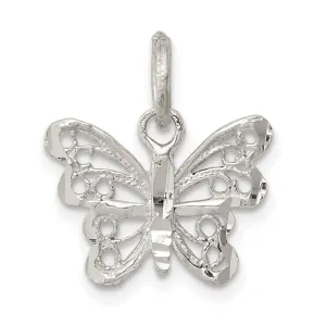 Sterling Silver Polished Finish Butterfly Charm
