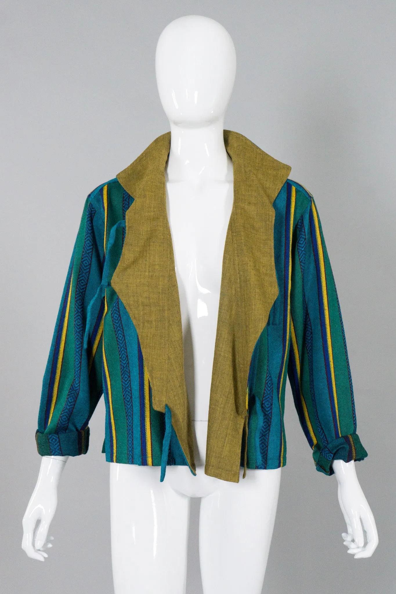 Striped Tie Jacket & Skirt Set