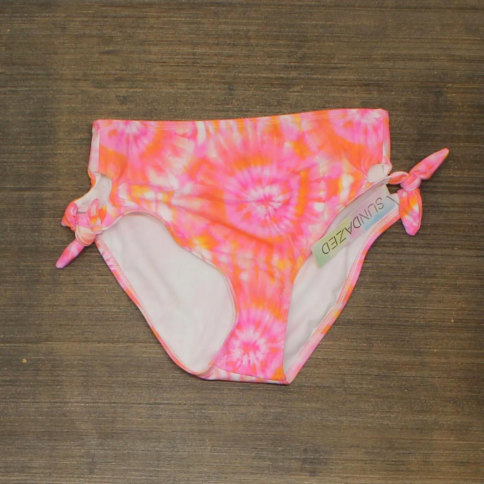 Sundazed Tatum Tie-Dyed Side-Tie High-Waist Bikini Bottoms F70094