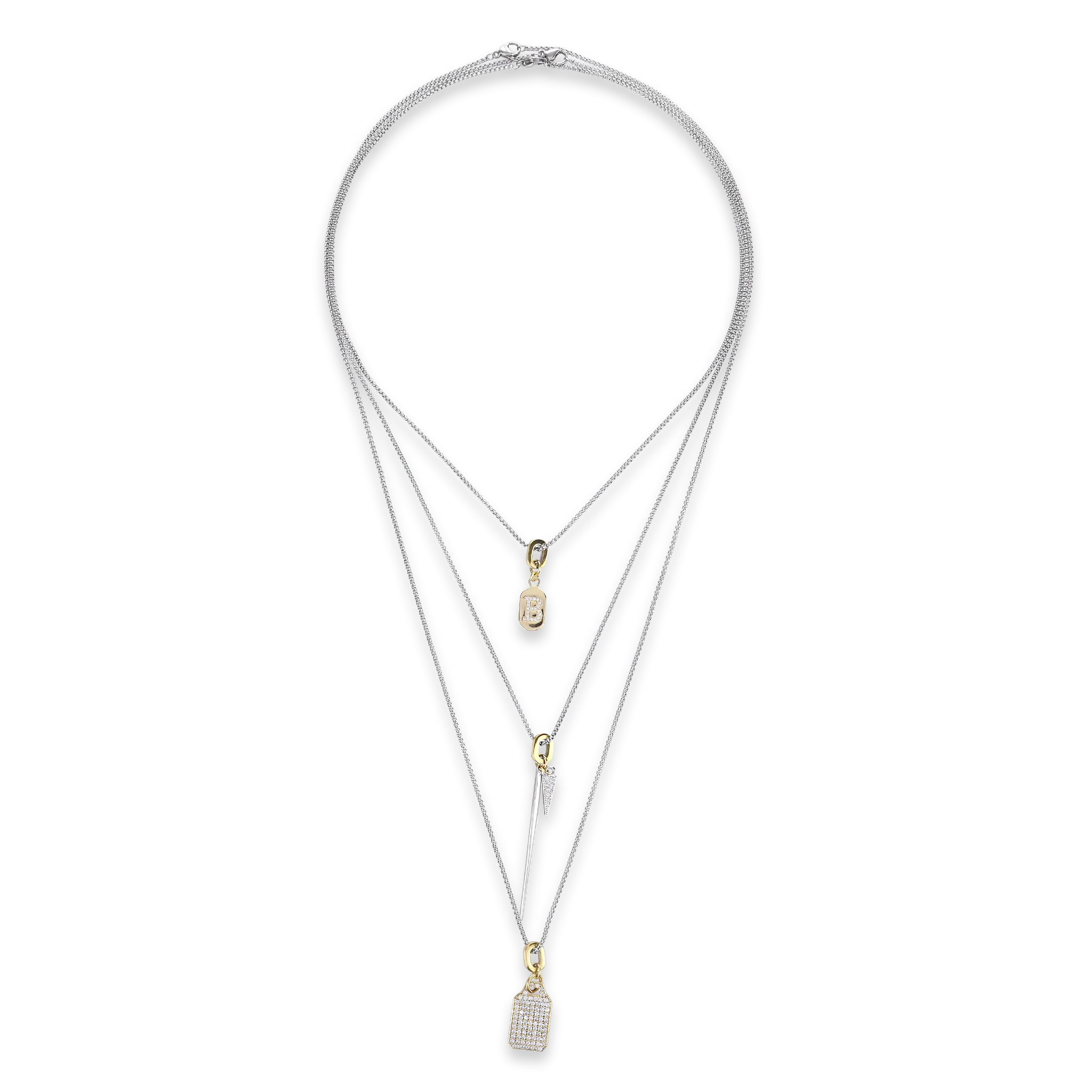 TAG NEEDLE NECKLACE SET