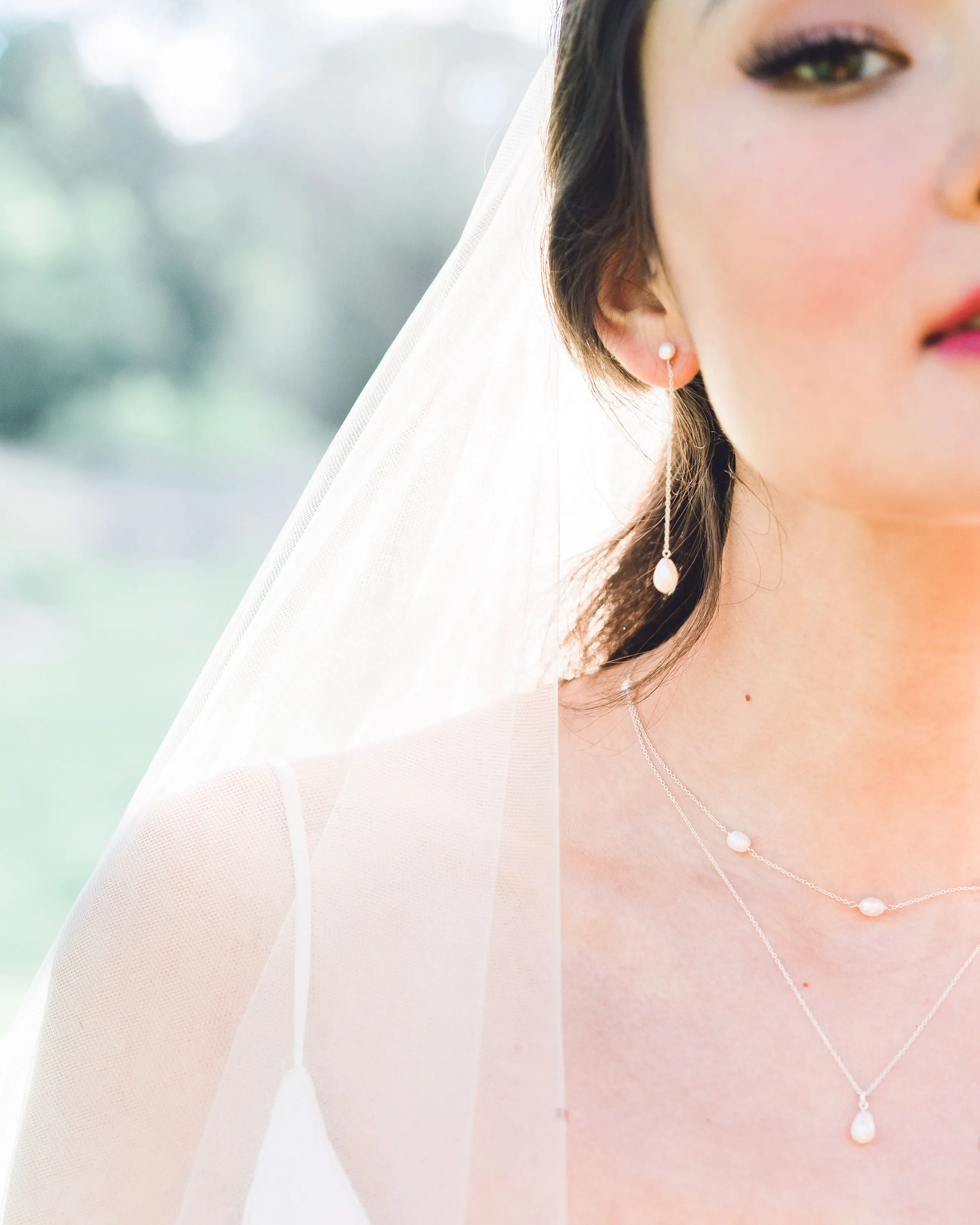 Teardrop Pearl Layered Necklace