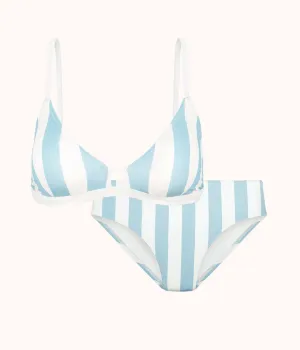 The Bralette & High Waist Swim Bundle: Cabana Stripe