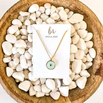 The Clara Dainty Star Charm Necklace 18k Gold Plated