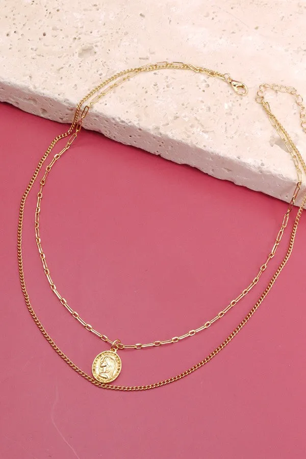 The Kensy Layered Coin Necklace