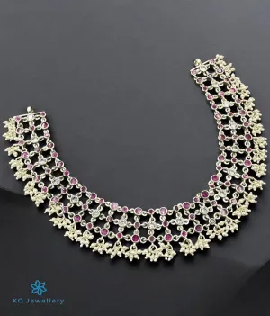 The Sayami Silver Kemp Mesh Necklace (Oxidised)