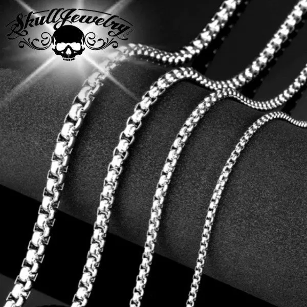 Thick, Big, Bold & Heavy Box Weave Chains (7 Lengths)
