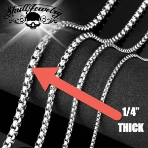 Thick, Big, Bold & Heavy Box Weave Chains (7 Lengths)