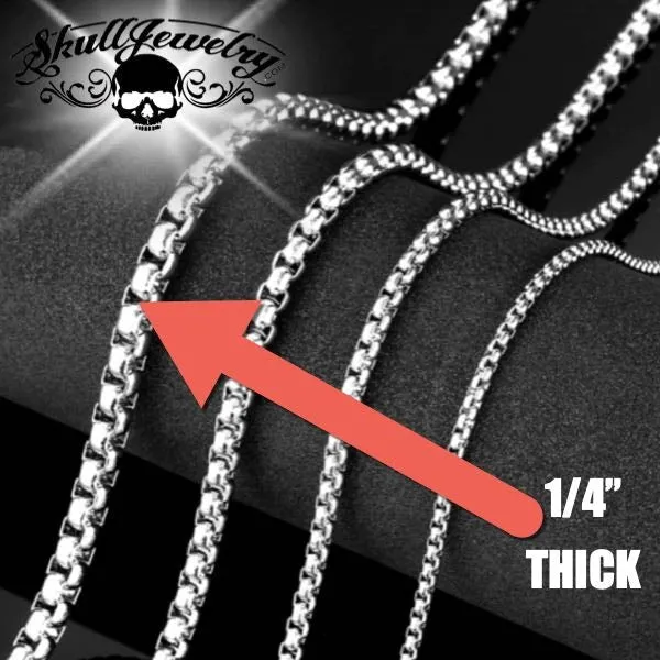 Thick, Big, Bold & Heavy Box Weave Chains (7 Lengths)