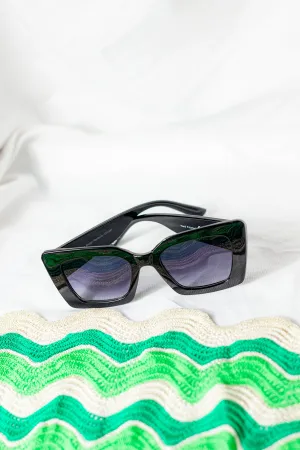 Thick Frame Angled Square Sunglasses