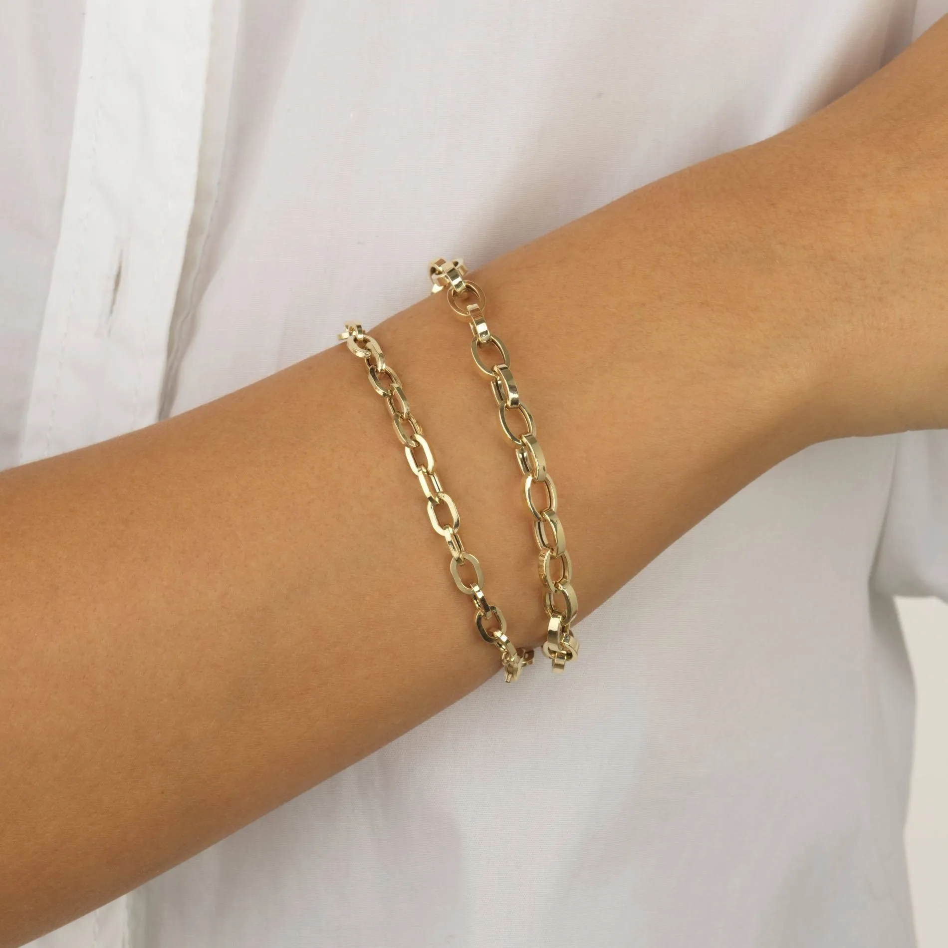 Thin Link Bracelet 14K