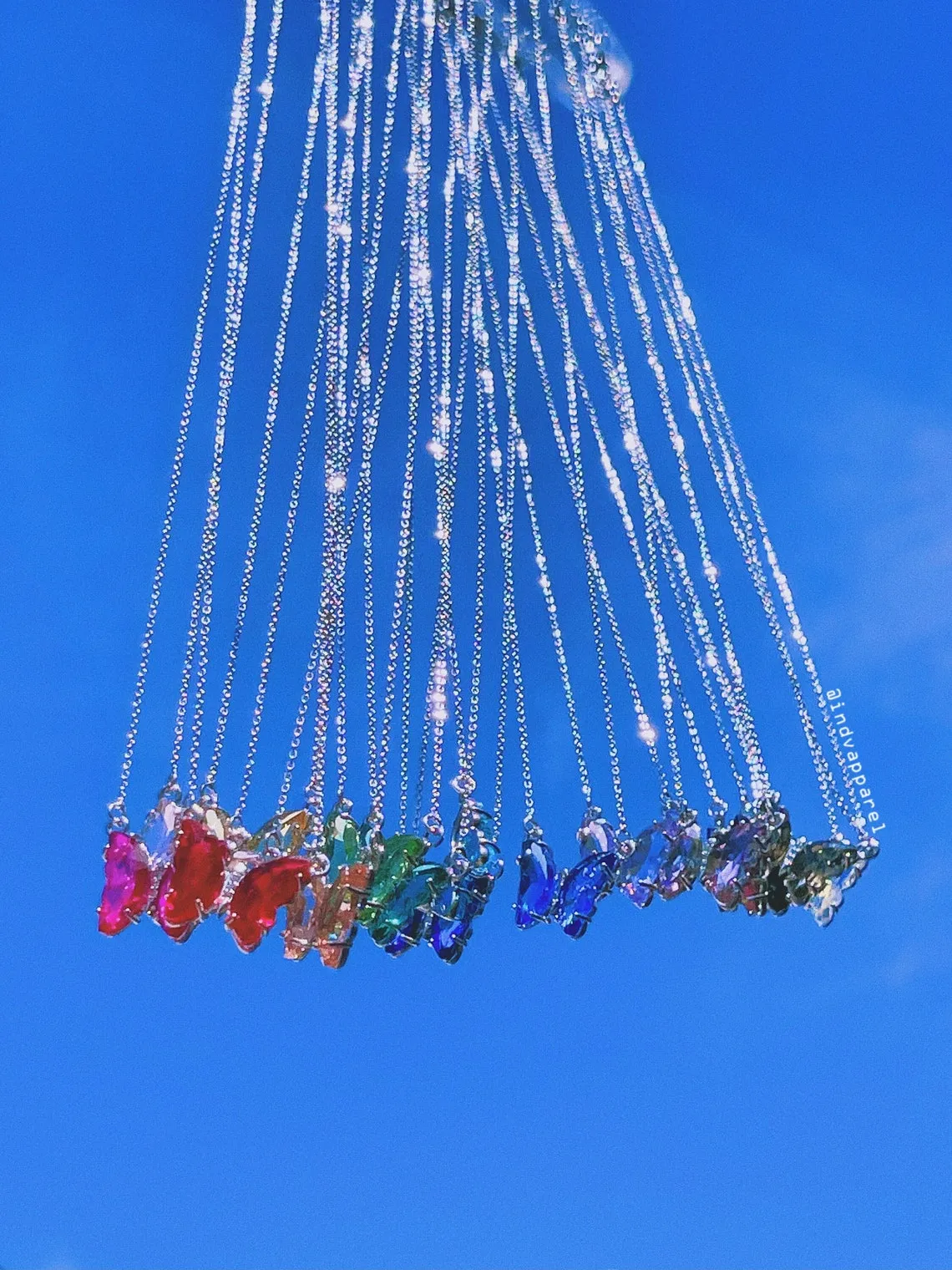 TikTok Crystal Glass Butterfly Necklace