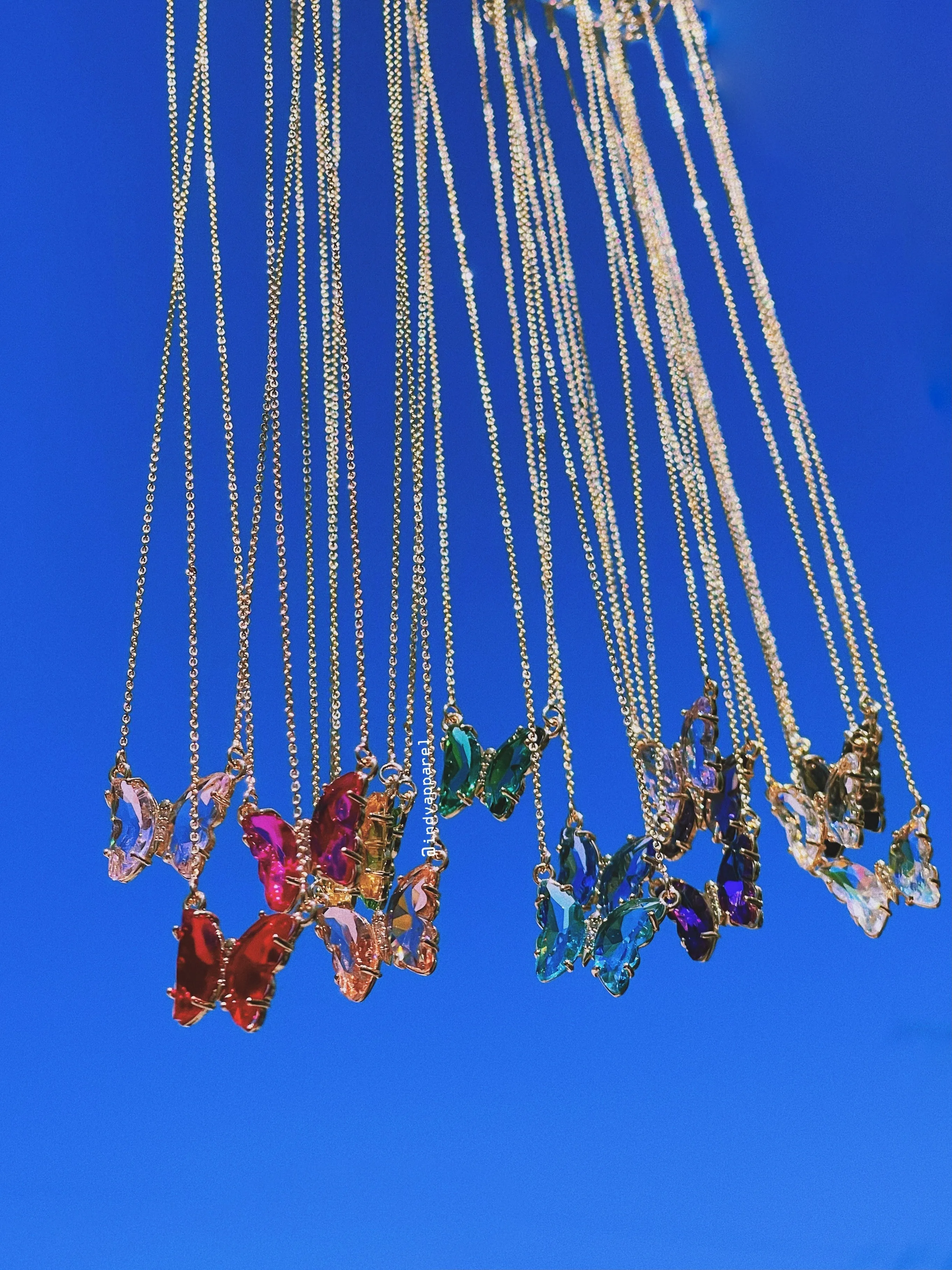 TikTok Crystal Glass Butterfly Necklace