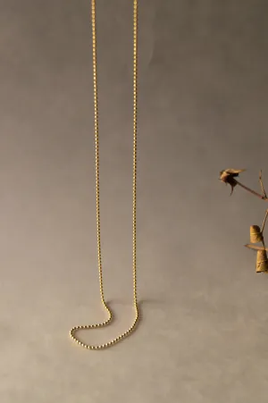 Tiny Balls Delicate Gold Plated Sterling Silver Chain