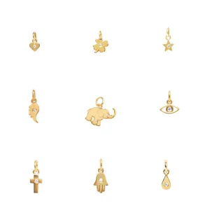 Tiny Love & Luck Diamond Charms