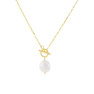 Toggle Link Pearl Necklace