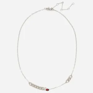 Trace Necklace with Zircon in Silver