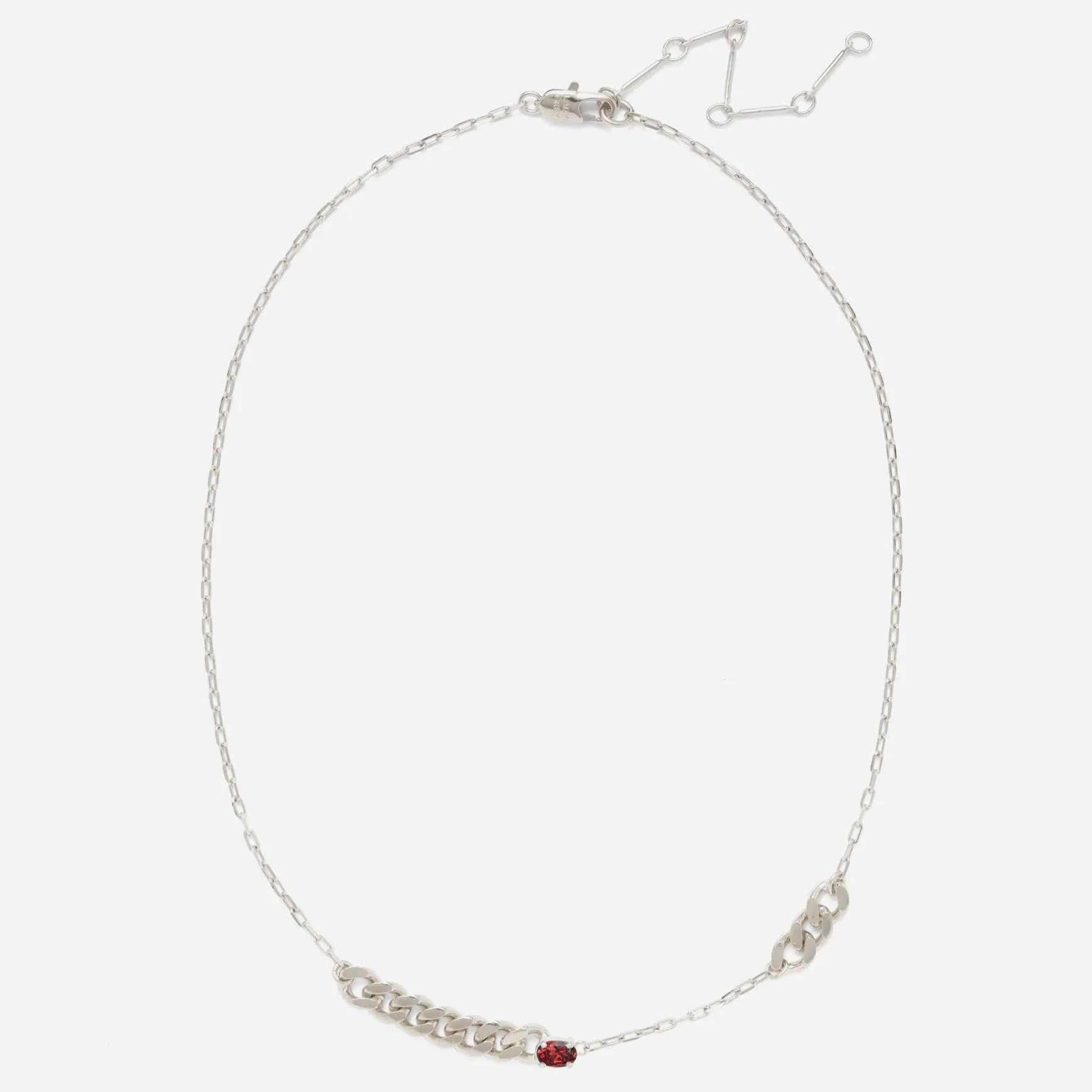 Trace Necklace with Zircon in Silver
