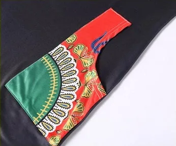 Traditional African Kitenge Dashiki Print Dress Design Fitted Above Knee