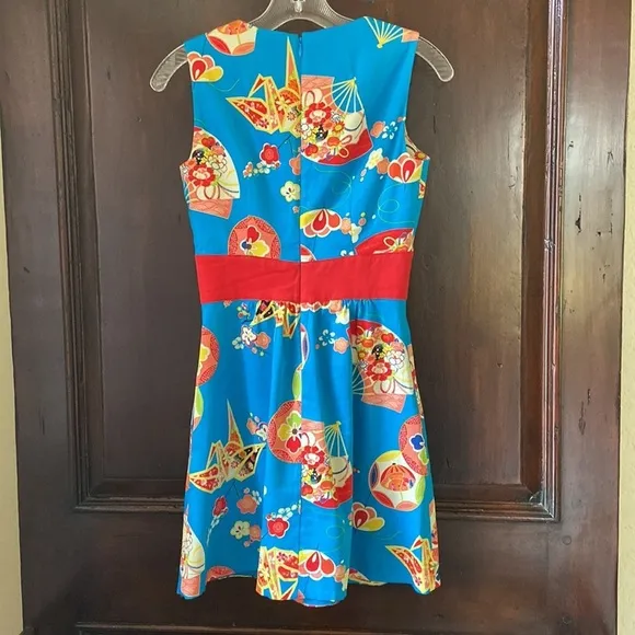 Trashy Diva Asian Fan Print Dress Size 0
