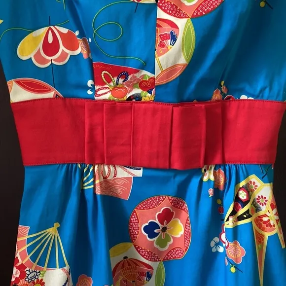 Trashy Diva Asian Fan Print Dress Size 0