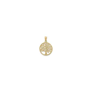 Tree of Life Rope Framed Medallion (14K)