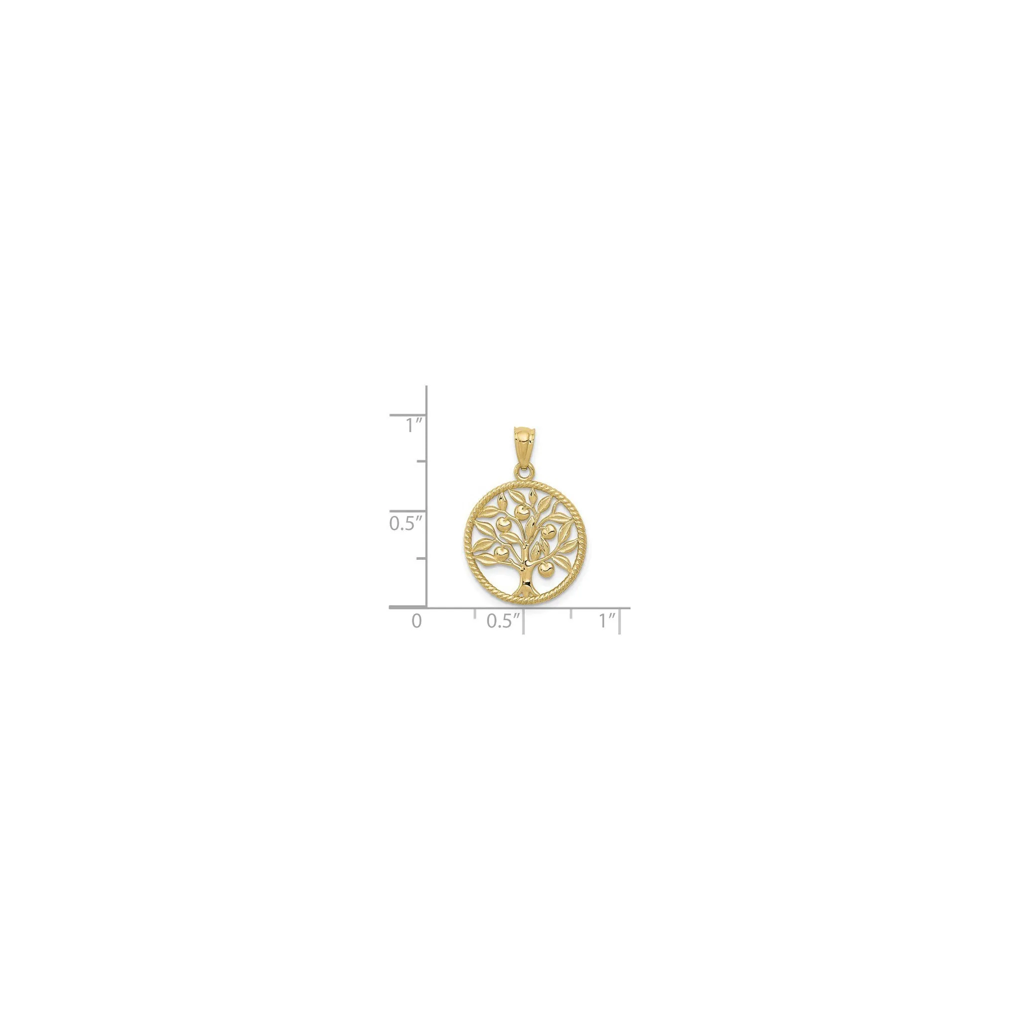 Tree of Life Rope Framed Medallion (14K)