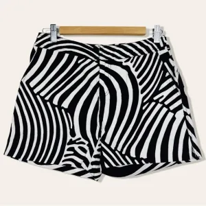 Trina Turk X INC Funky Loud Retro Groovy Funky Zebra Print High Rise Shorts