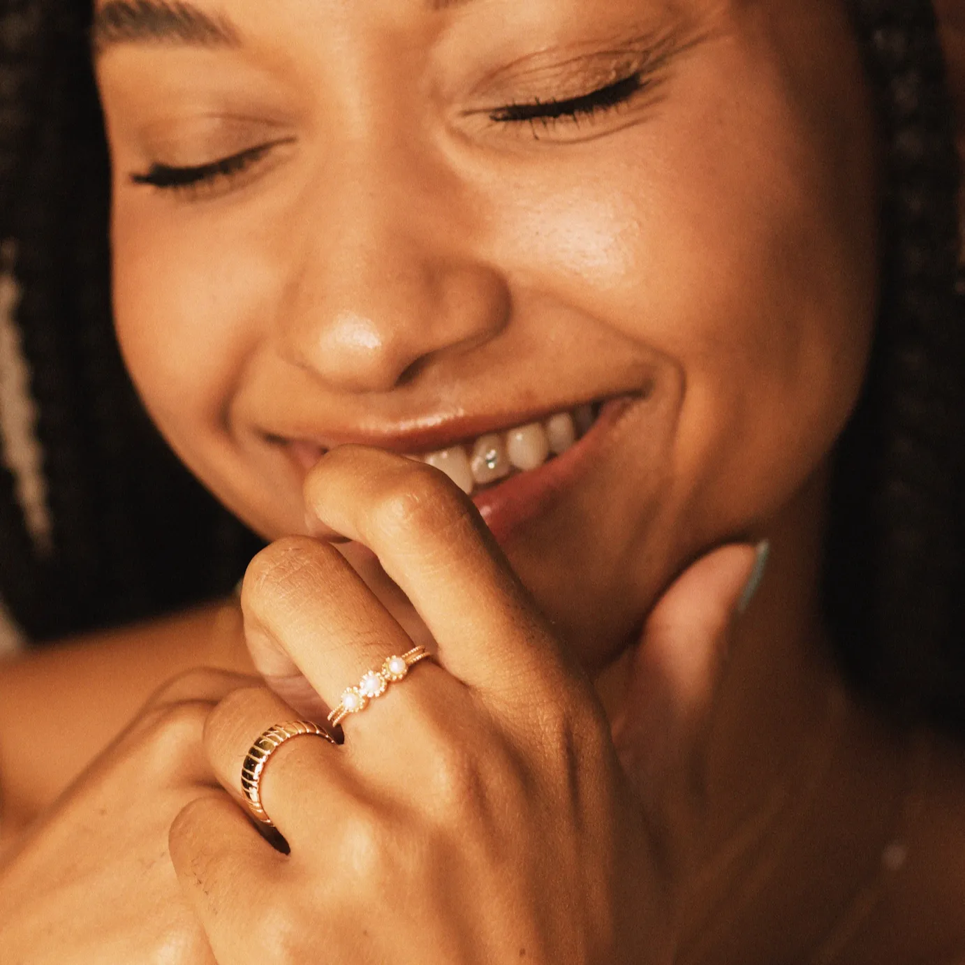 Triple Pearl Ring