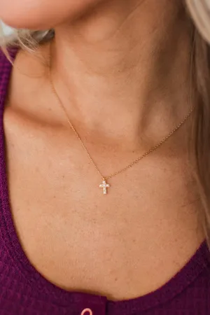 Unending Grace Cross Necklace- Gold