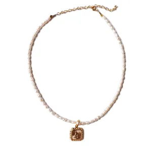 Venice Palmer Charm Pearl Choker (WS)