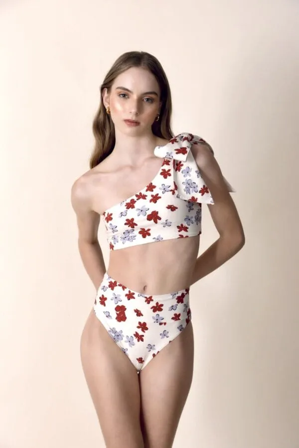 Victoria Retro High Waist Bikini Bottom Coescha