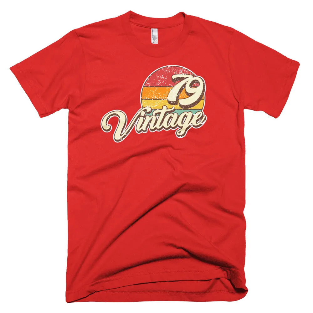 Vintage 1979 40th Birthday Retro Short-Sleeve T-Shirt for Men and Women