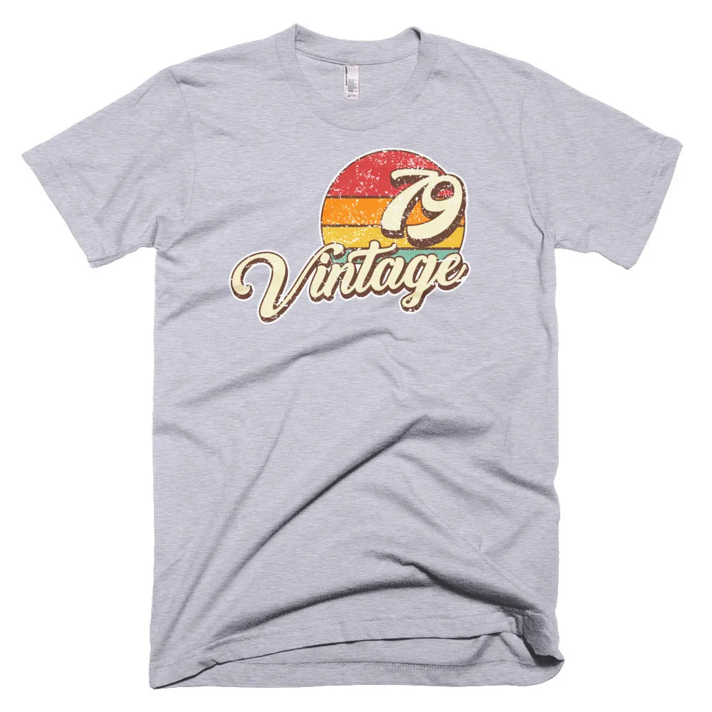 Vintage 1979 40th Birthday Retro Short-Sleeve T-Shirt for Men and Women