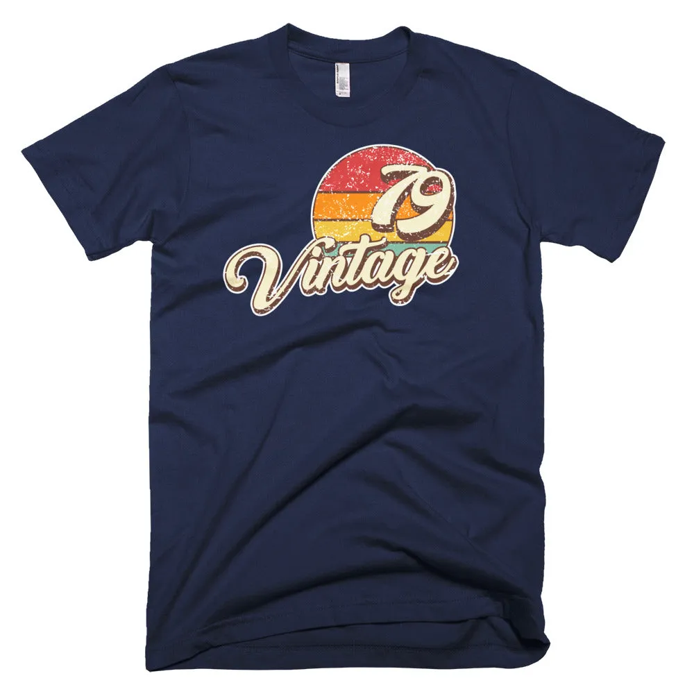 Vintage 1979 40th Birthday Retro Short-Sleeve T-Shirt for Men and Women