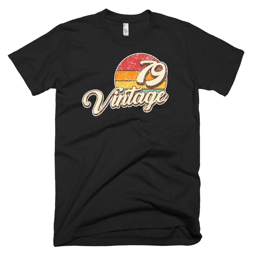 Vintage 1979 40th Birthday Retro Short-Sleeve T-Shirt for Men and Women