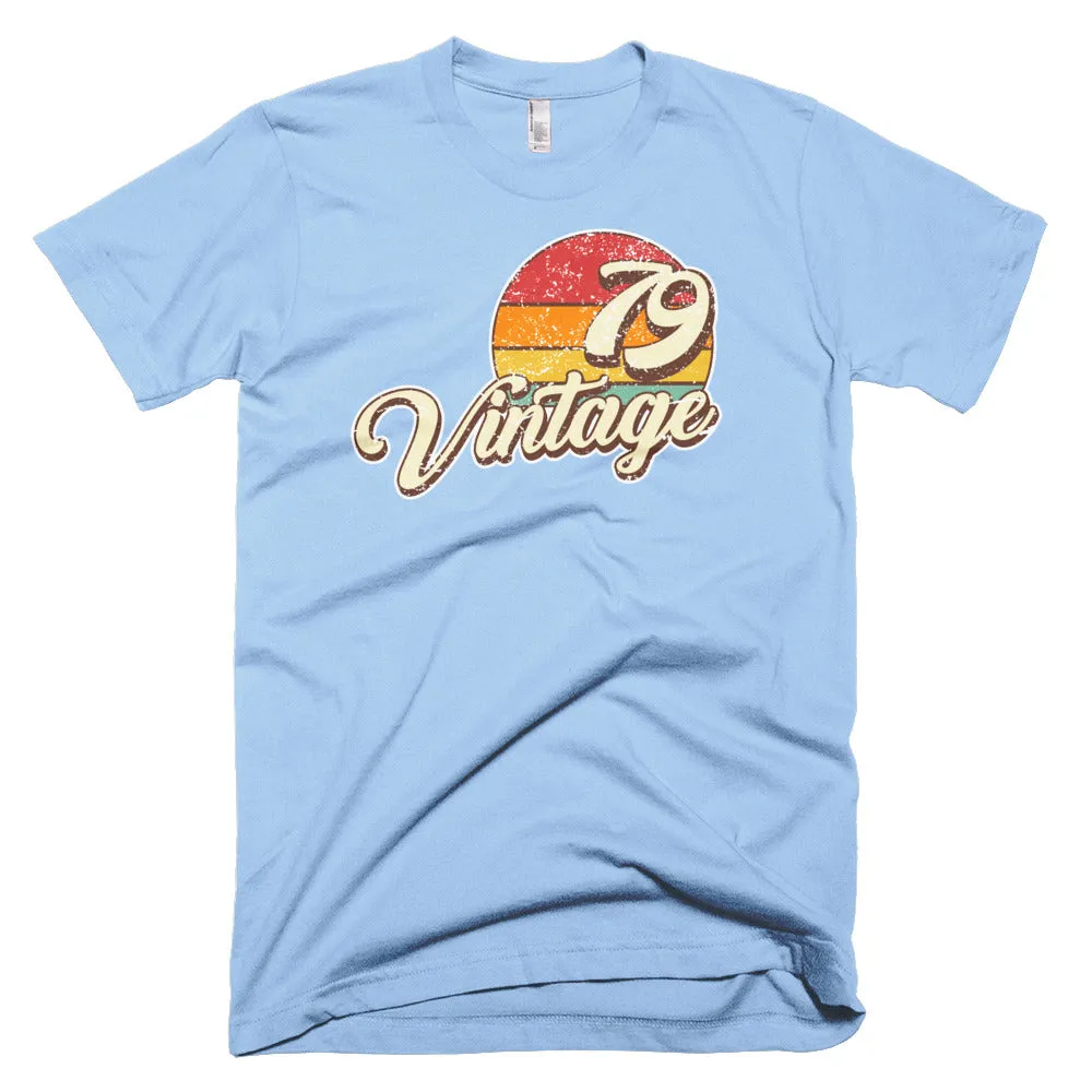 Vintage 1979 40th Birthday Retro Short-Sleeve T-Shirt for Men and Women