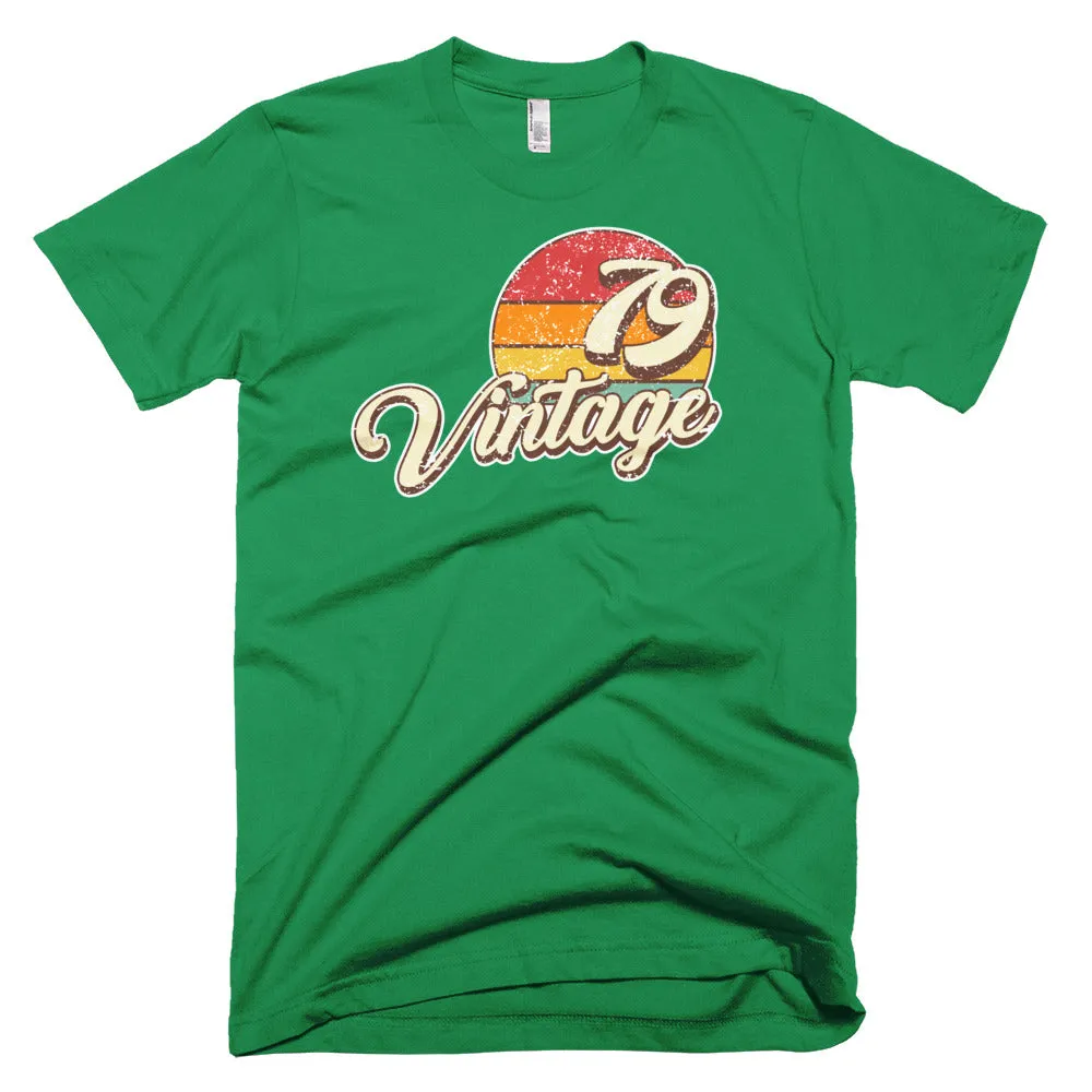 Vintage 1979 40th Birthday Retro Short-Sleeve T-Shirt for Men and Women