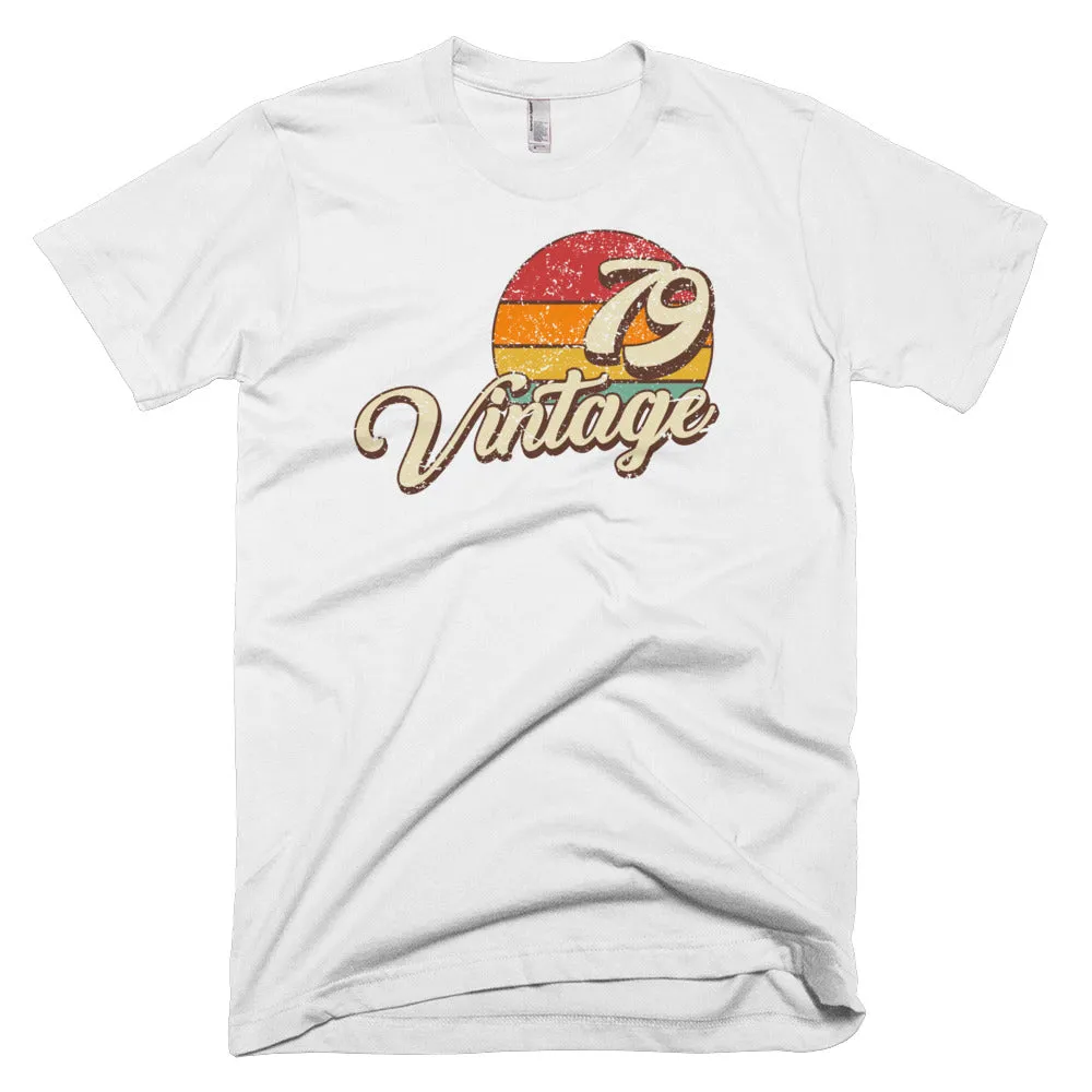 Vintage 1979 40th Birthday Retro Short-Sleeve T-Shirt for Men and Women